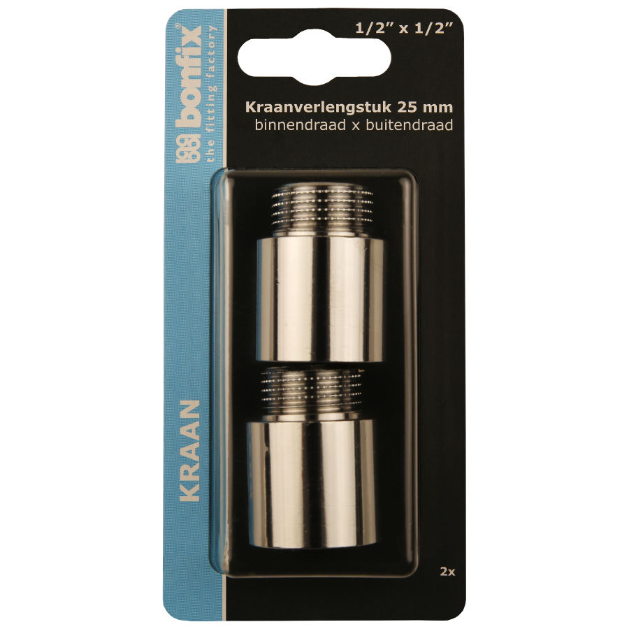 BONFIX Blister kraanverlengstuk 1/2bi x 1/2bu 25mm 2st