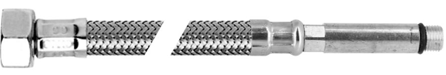 BONFIX Blister RVS Flexibele slang 35 cm 3/8" bi x M10 kort