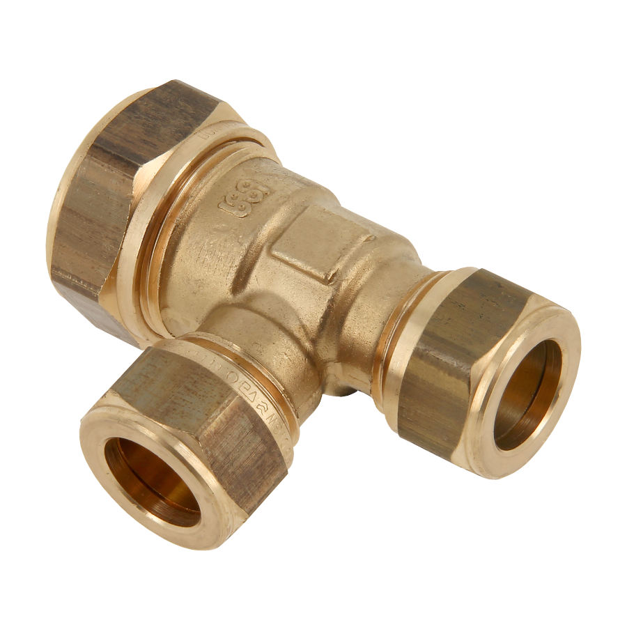 BONFIX knel messing verloop T-stuk 15 x 12 x 12 mm 1st