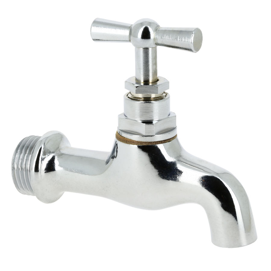 BONFIX tapkraan chroom met gladde uitloop 1/2" buiten 1st