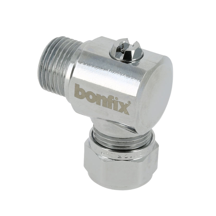 BONFIX kogelstopkraan haaks 3/8" bu.dr. x 12 mm 1st
