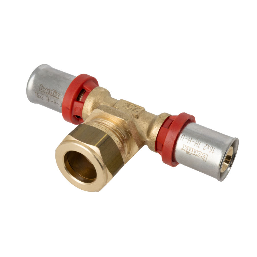 BONFIX Alu-pers T-stuk 16 x 15 knel x 16 mm 1st.