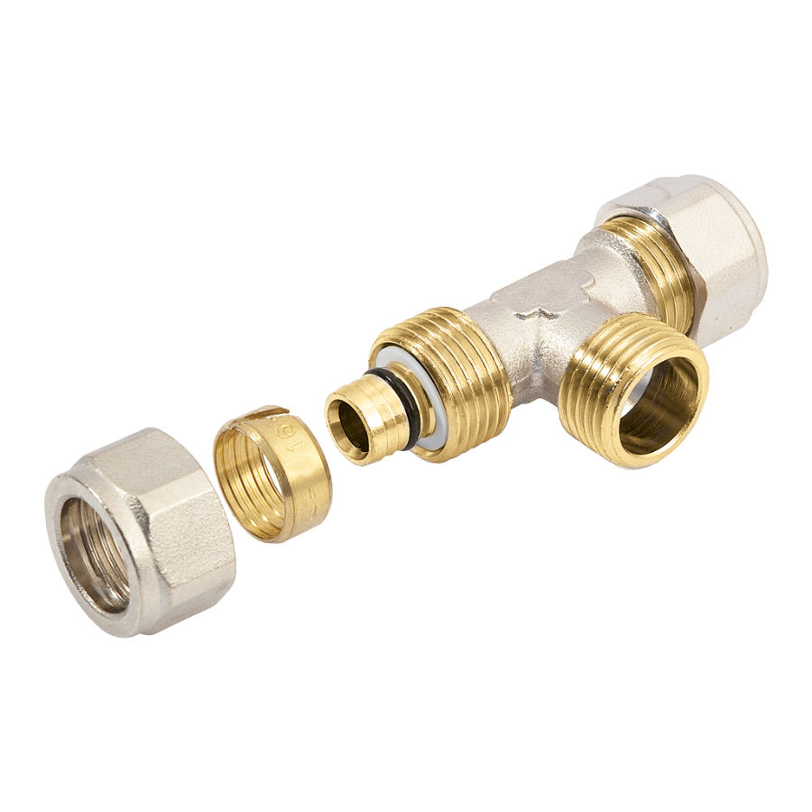 BONFIX Alu-knel T-stuk 16 x 1/2" buitendraad x 16 1st