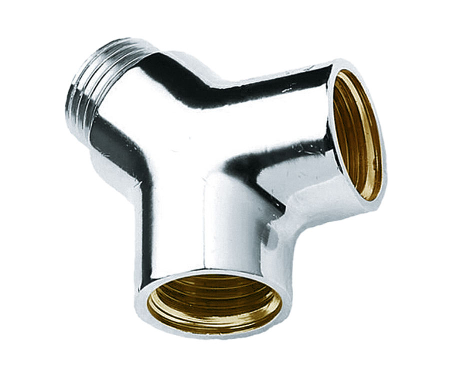 BONFIX Y-stuk 1/2" x 1/2" x 1/2" verchroomd 1st