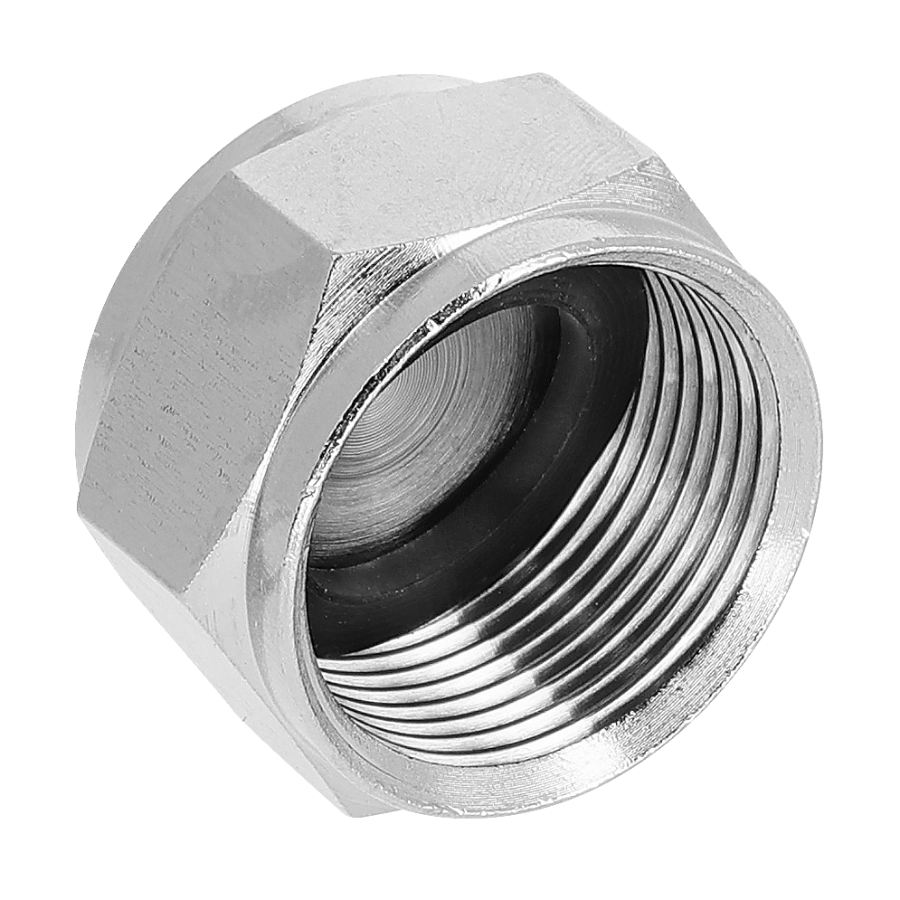 BONFIX Eindkoppeling messing vernikkeld M24 1st.