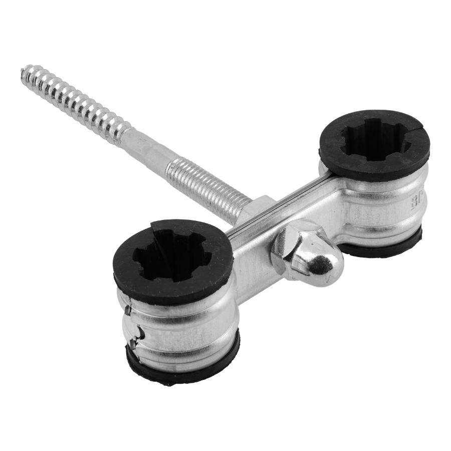 BONFIX Dubbele radiatorbgl. 15mm met muurpen 120mm 1st