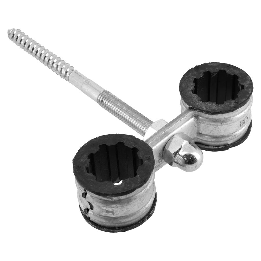 BONFIX Dubbele radiatorbgl. 22mm met muurpen 120mm 1st