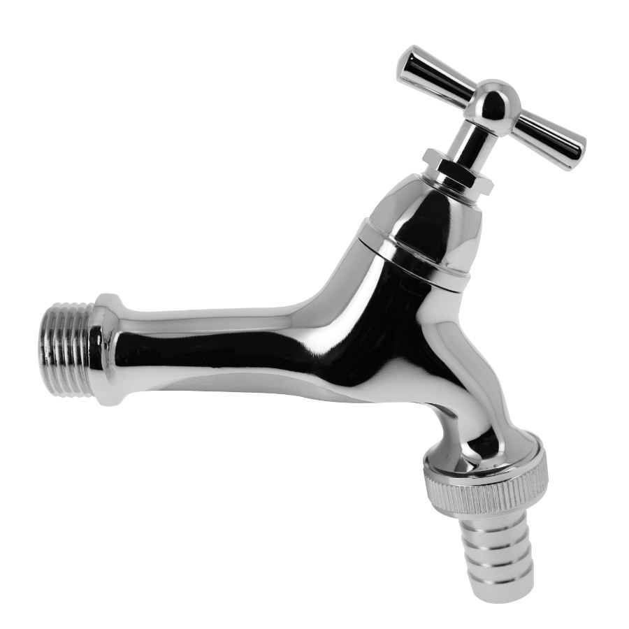 BONFIX Tapkraan verchroomd + kruk + slangwartel 1/2"
