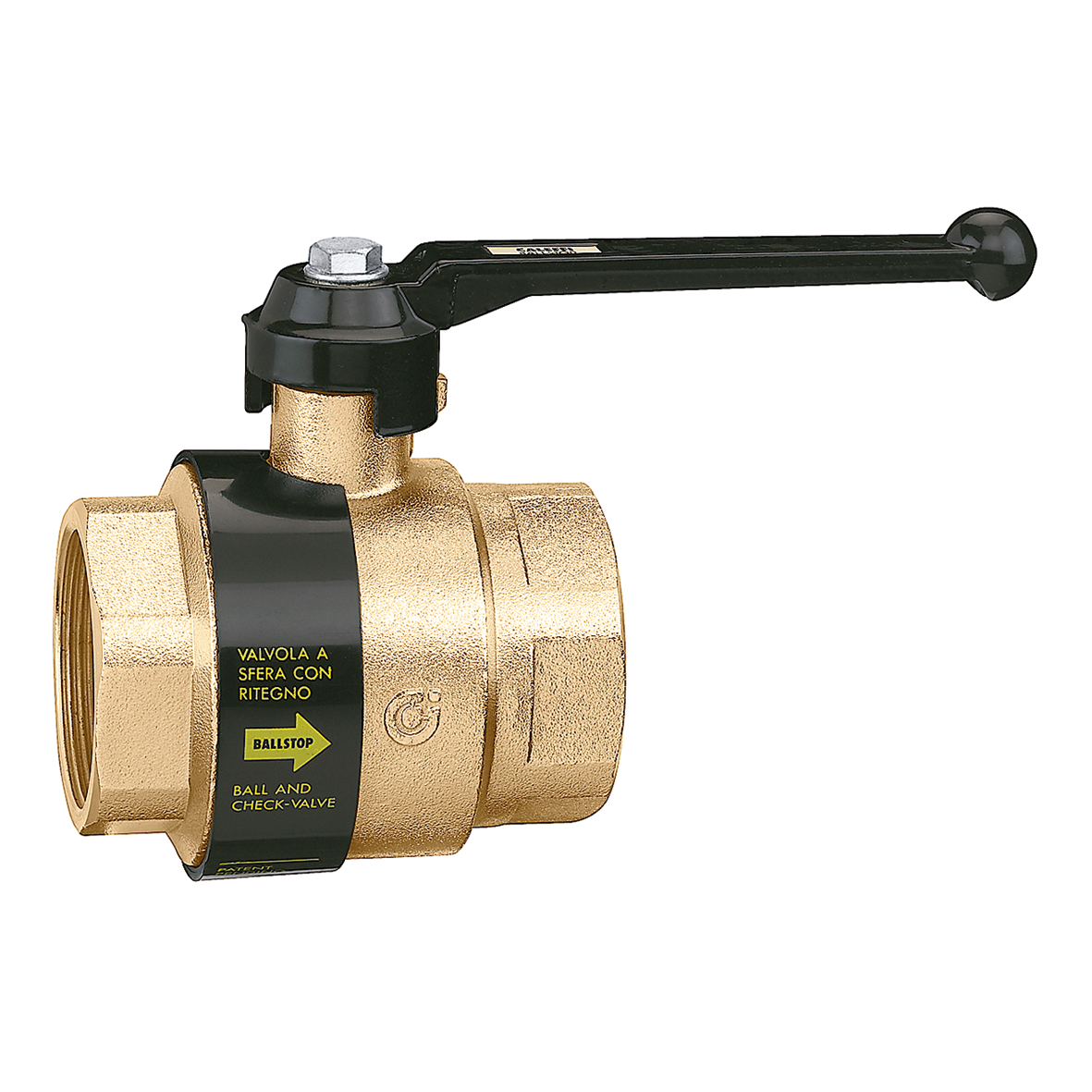 Caleffi Kogelafsluiter Met Keerklep Binnendraadaansl. Hefboomhendel 1 1/4"