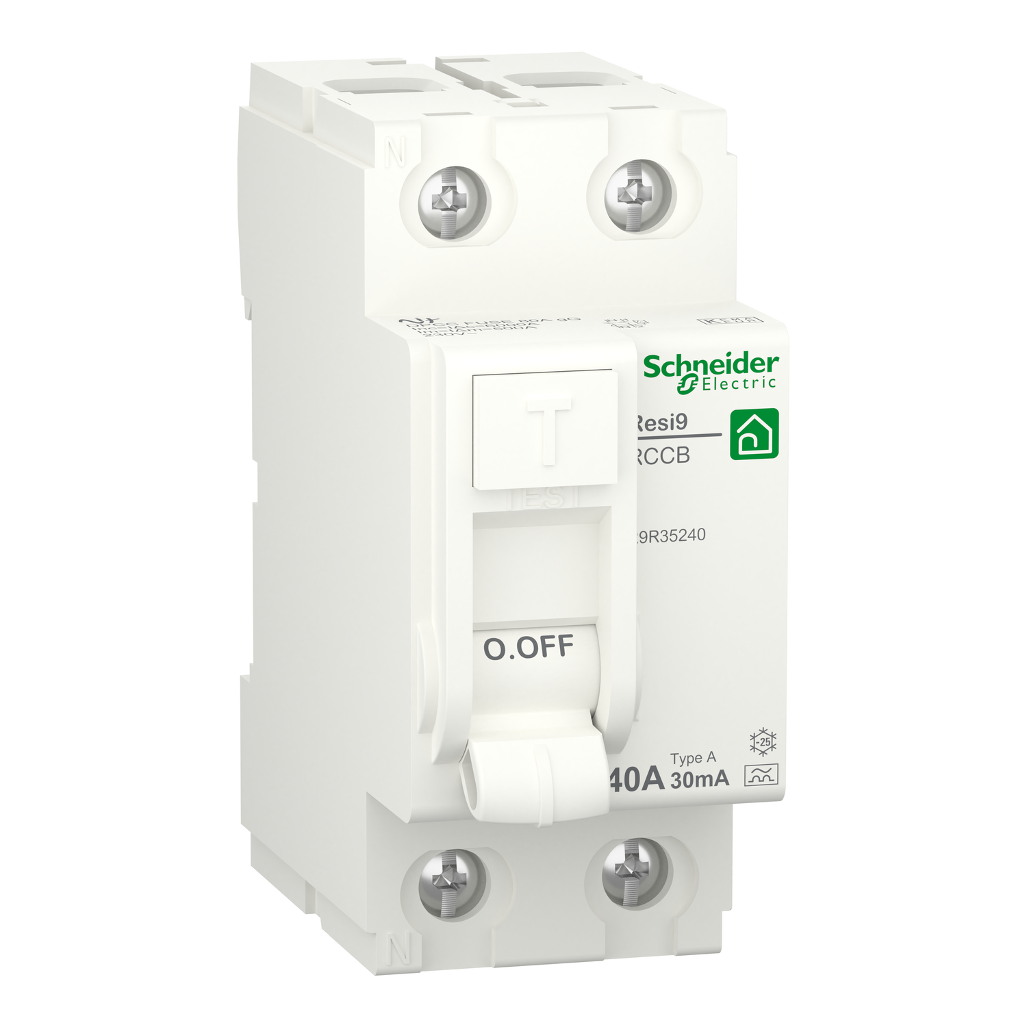 Schneider Electric Aardlekschakelaar 40A 2P 30Ma - Afbeelding 3