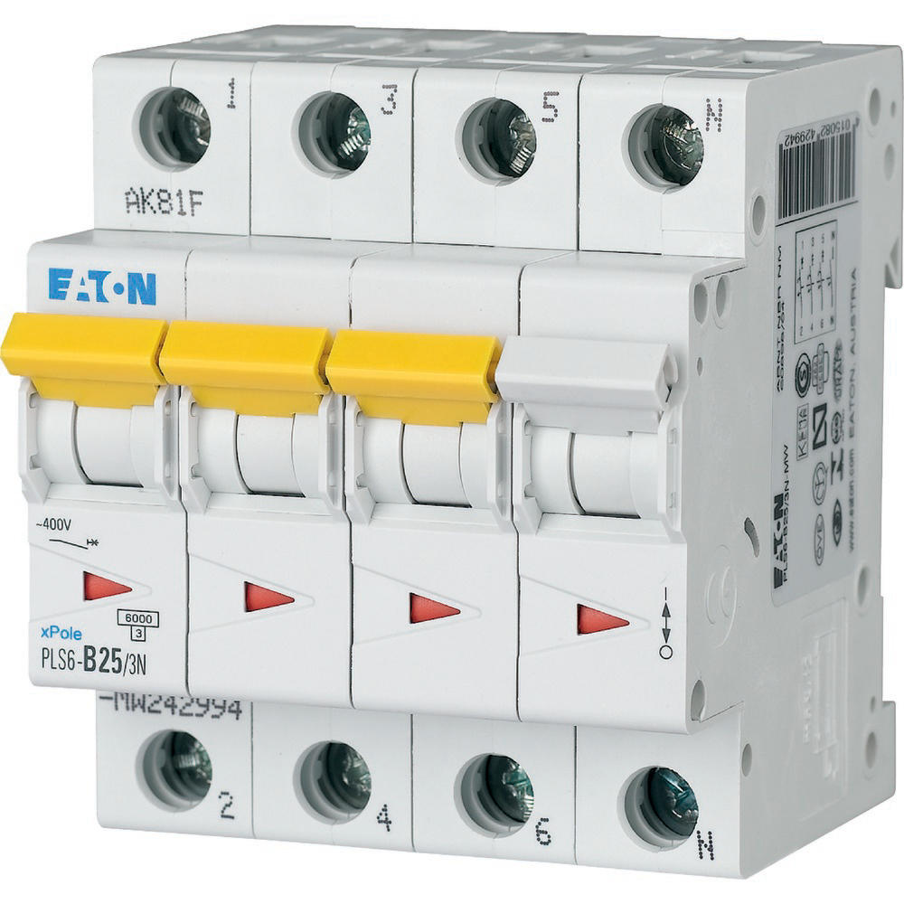 Eaton Automaat B25A 3P+N 6Ka