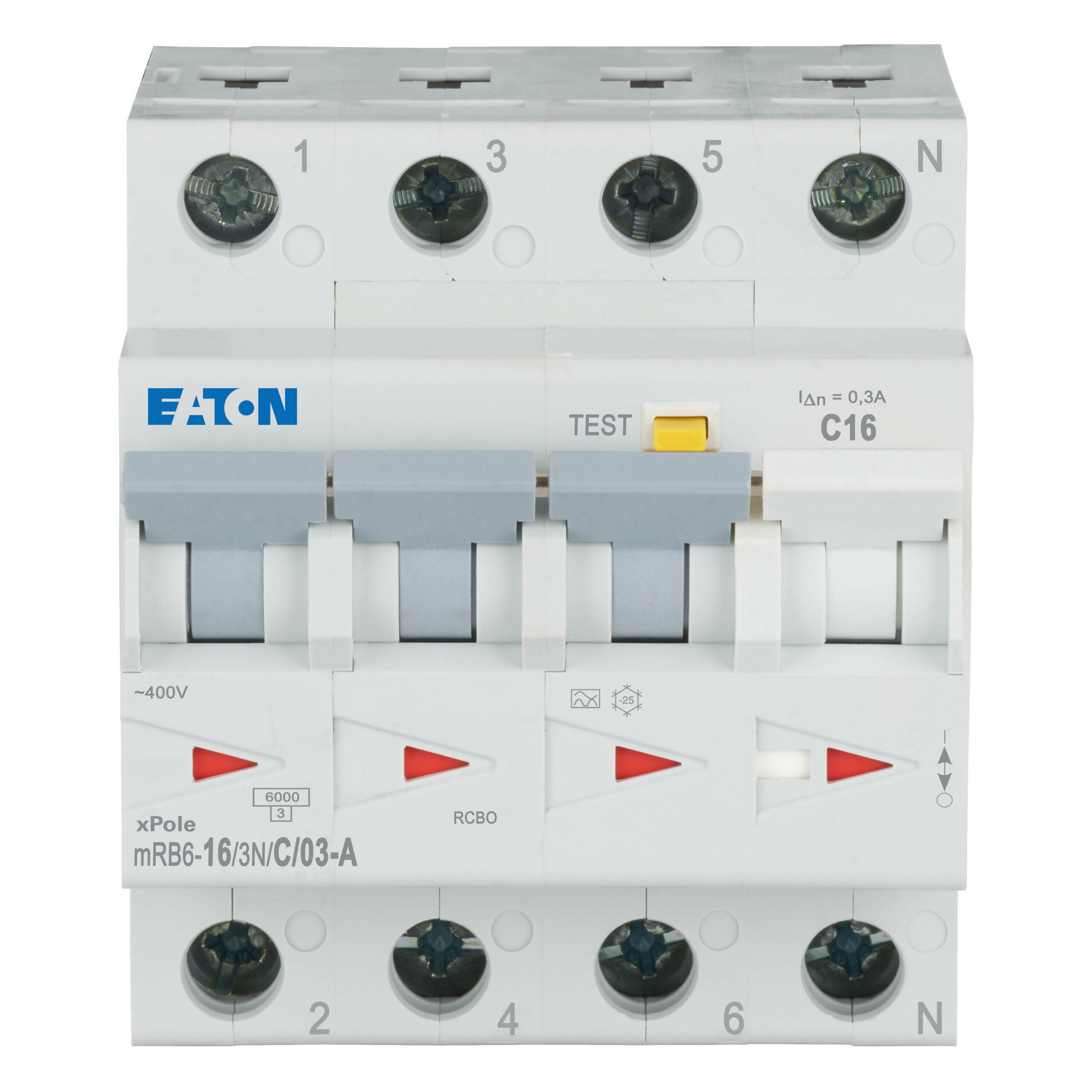 Eaton Aardlekautomaat C16A 3P+N 300Ma 6Ka - Afbeelding 2