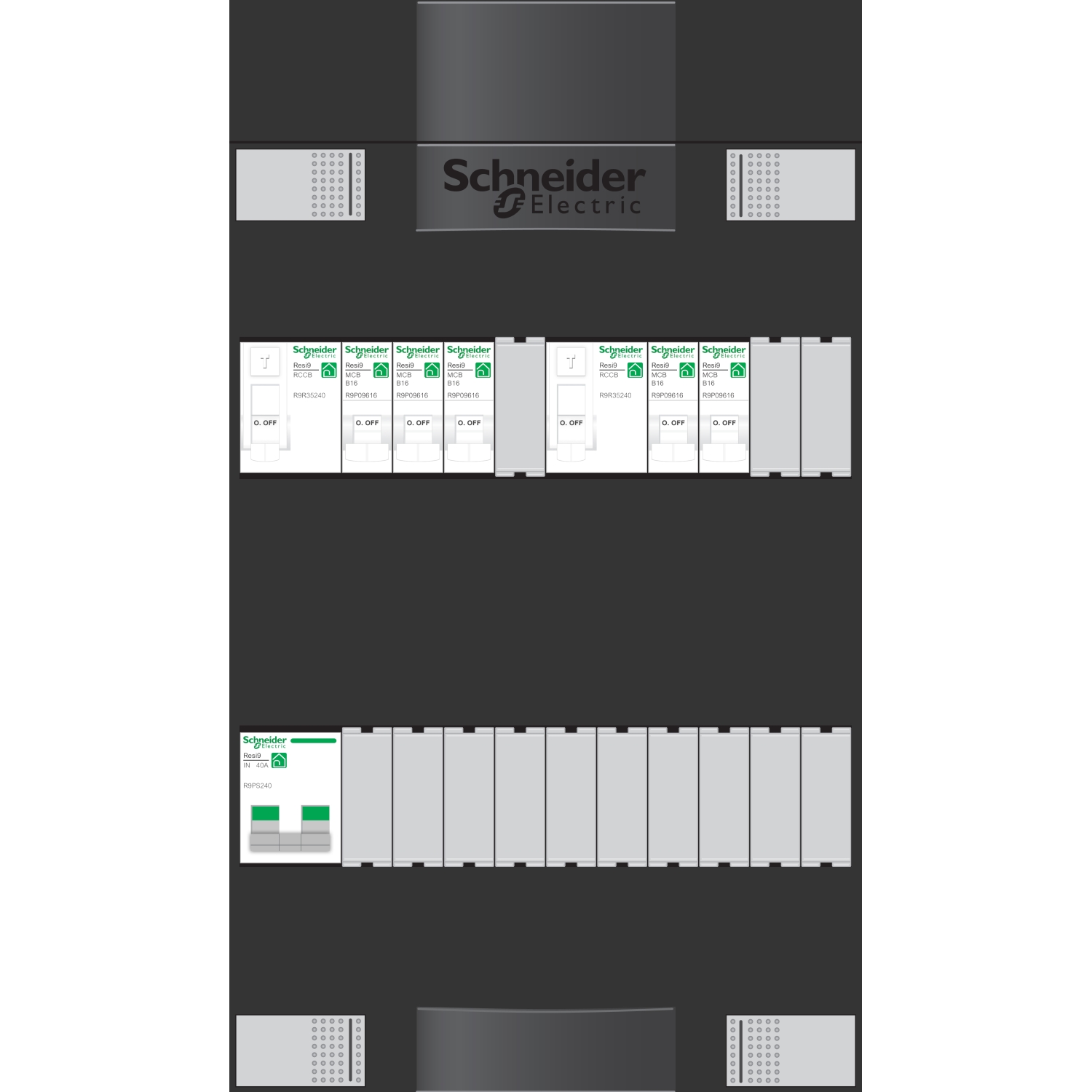 Schneider Electric Groepenkast 5Gr 1F 2Rij 2Als - Afbeelding 3