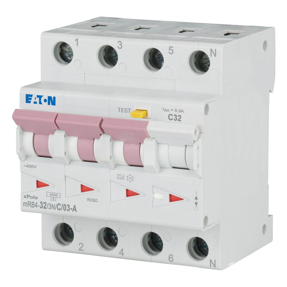 Eaton Aardlekautomaat C32A 3P+N 300Ma 4.5Ka - Afbeelding 4