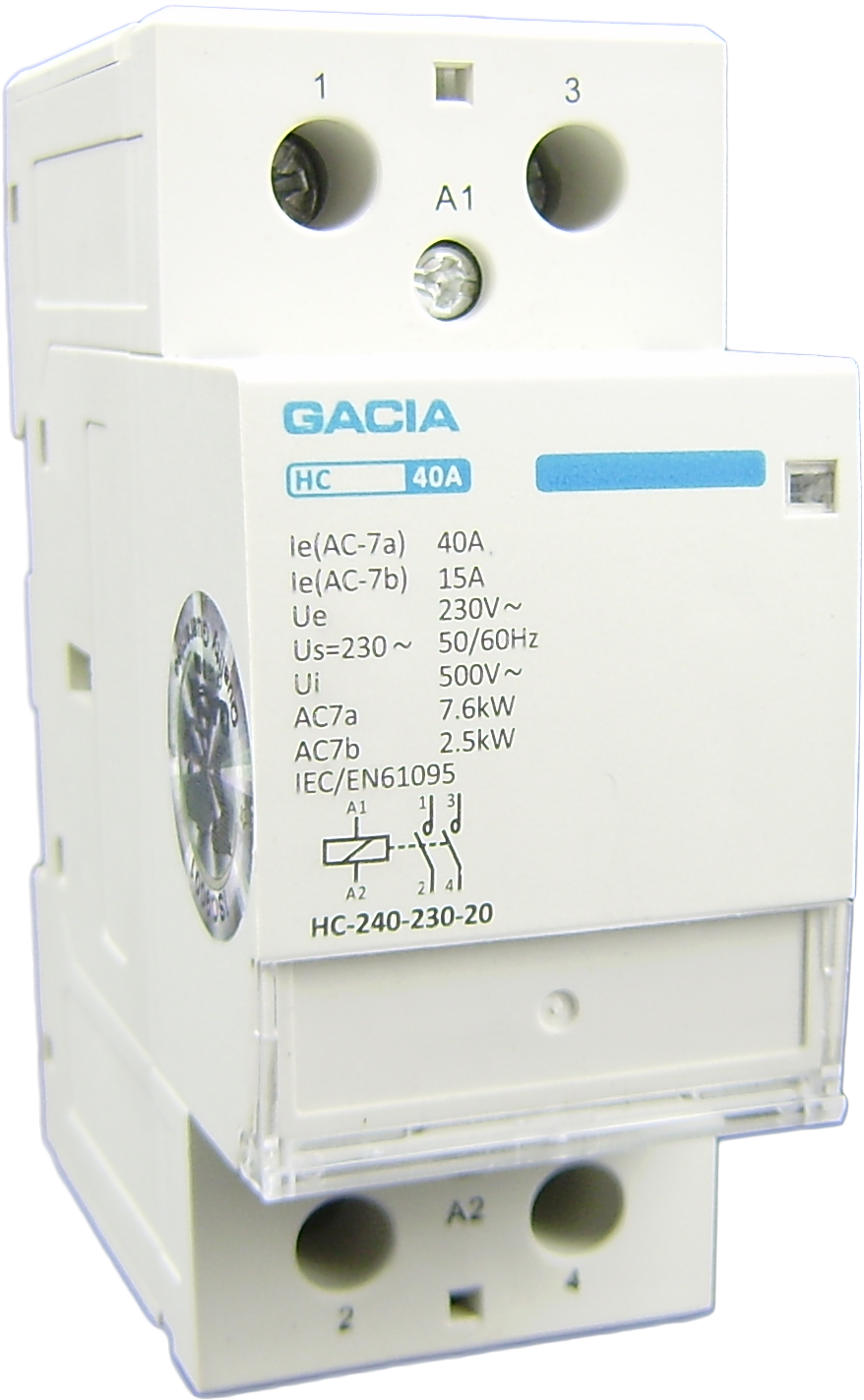 Gacia Europe Magneetschakelaar / Relais 25A 2X Verbreek 230V Ac