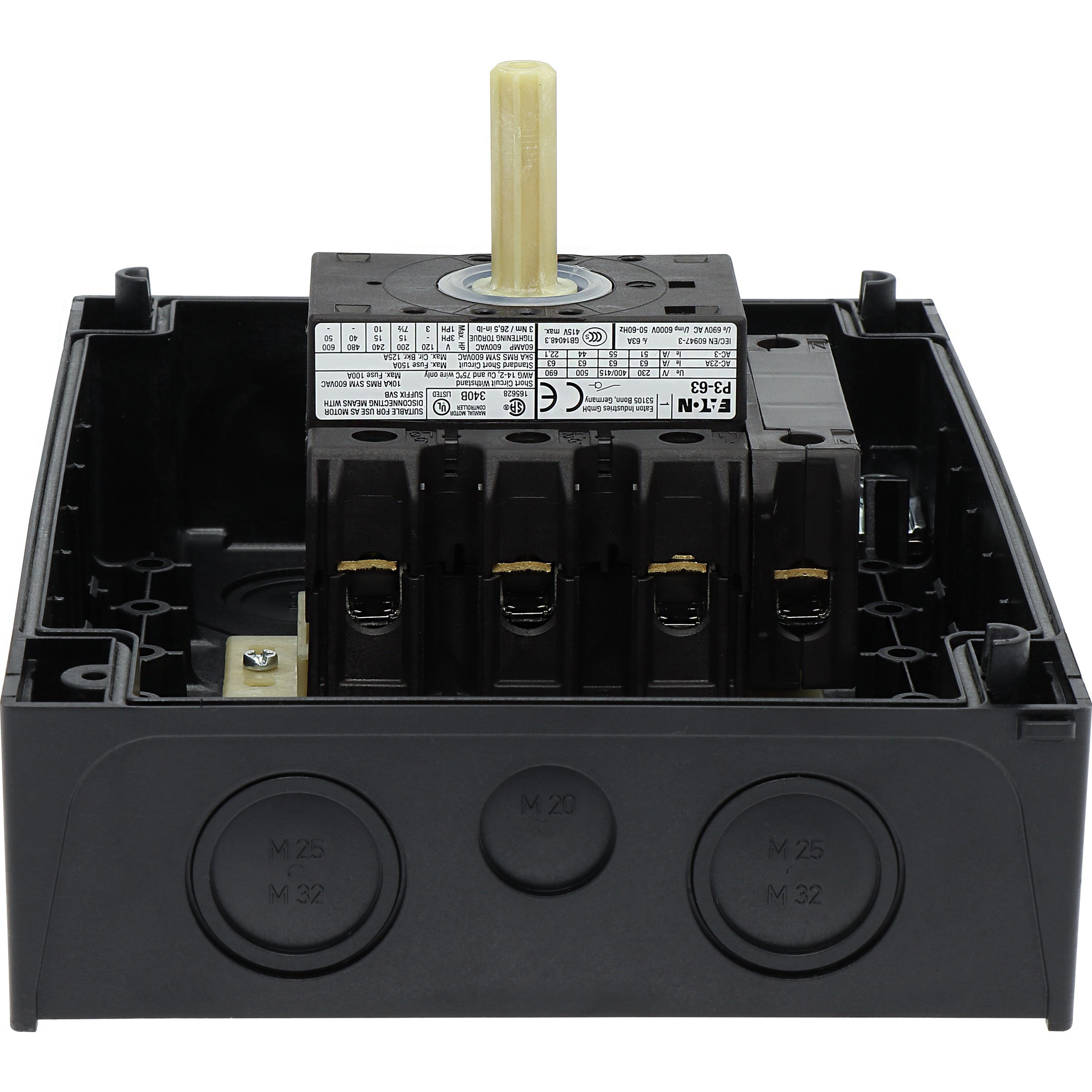Eaton Werkschakelaar 63A 3P + N Opbouw Front: Ip65 - Afbeelding 3