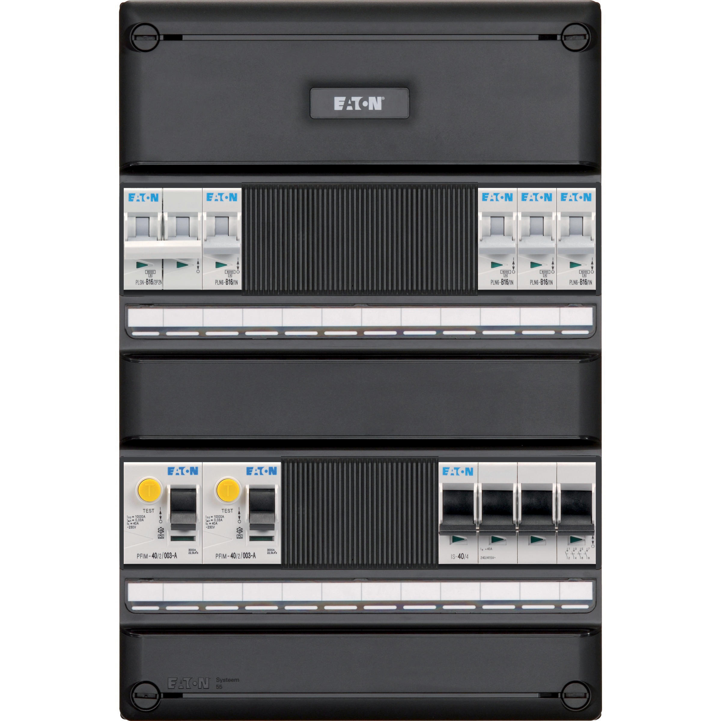 Eaton Groepenkast 4 Groeps+Kook 2X(2P)Aardlks+4P Hfds 1F&amp;3F