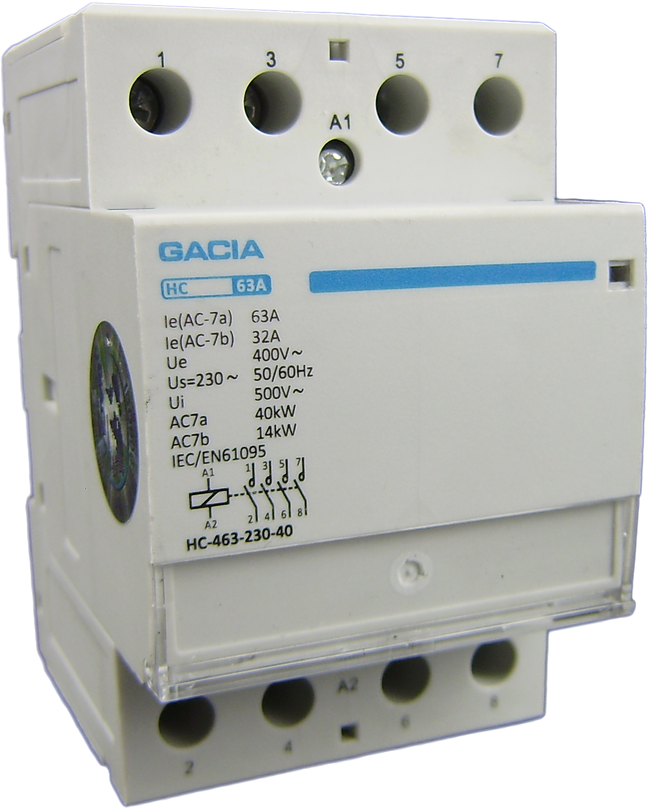 Gacia Europe Magneetschakelaar / Relais 63A/4No/230Vac