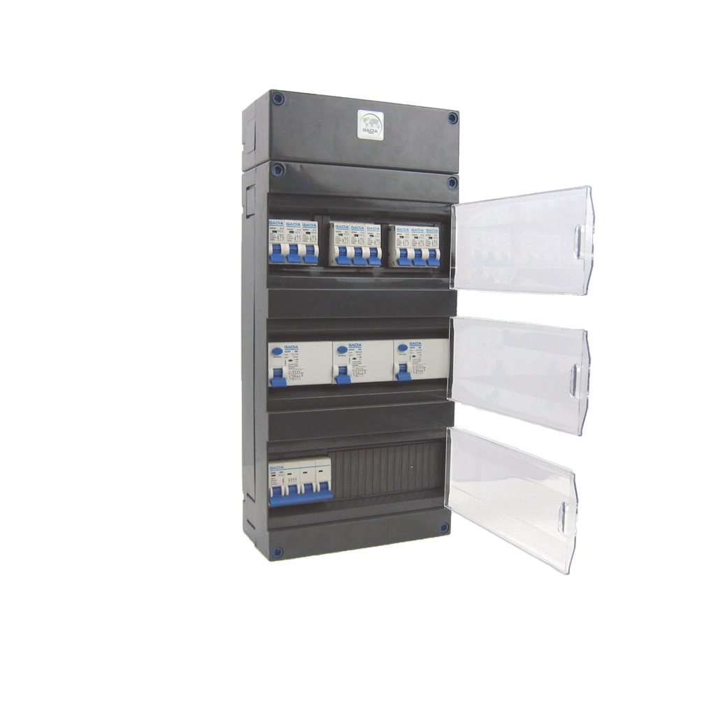 Gacia Europe 3F Groepenkast 9X B16A + 3X Als 4P 40A 30Ma + Hfds 4P