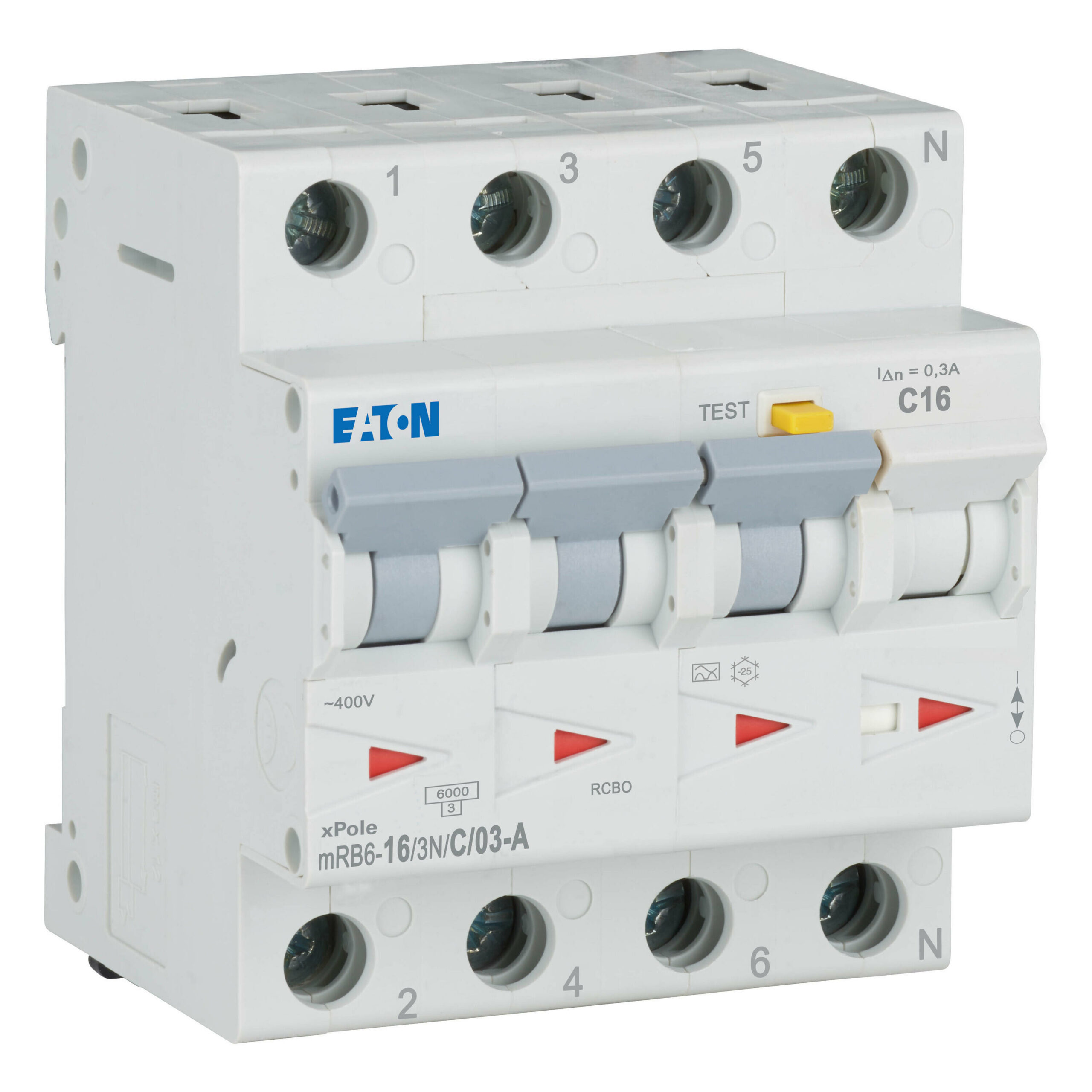Eaton Aardlekautomaat C16A 3P+N 300Ma 6Ka - Afbeelding 3