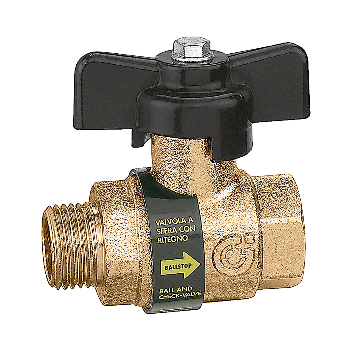 Caleffi Kogelafsluiter Met Keerklep Buitendraad-Binnendraad 1/2" X 1/2"