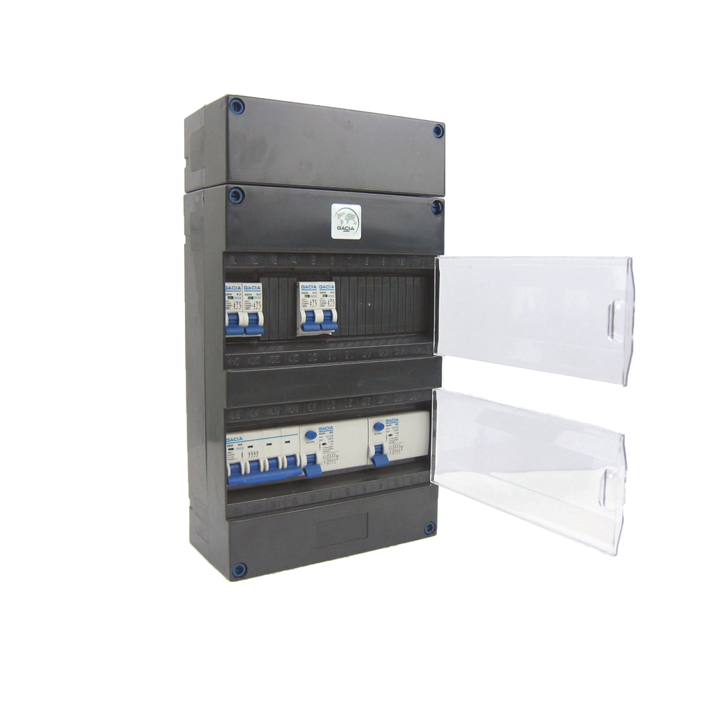 Gacia Europe 3F Groepenkast 4X B16A + 2X Als 4P 40A 30Ma + Hfds 4P