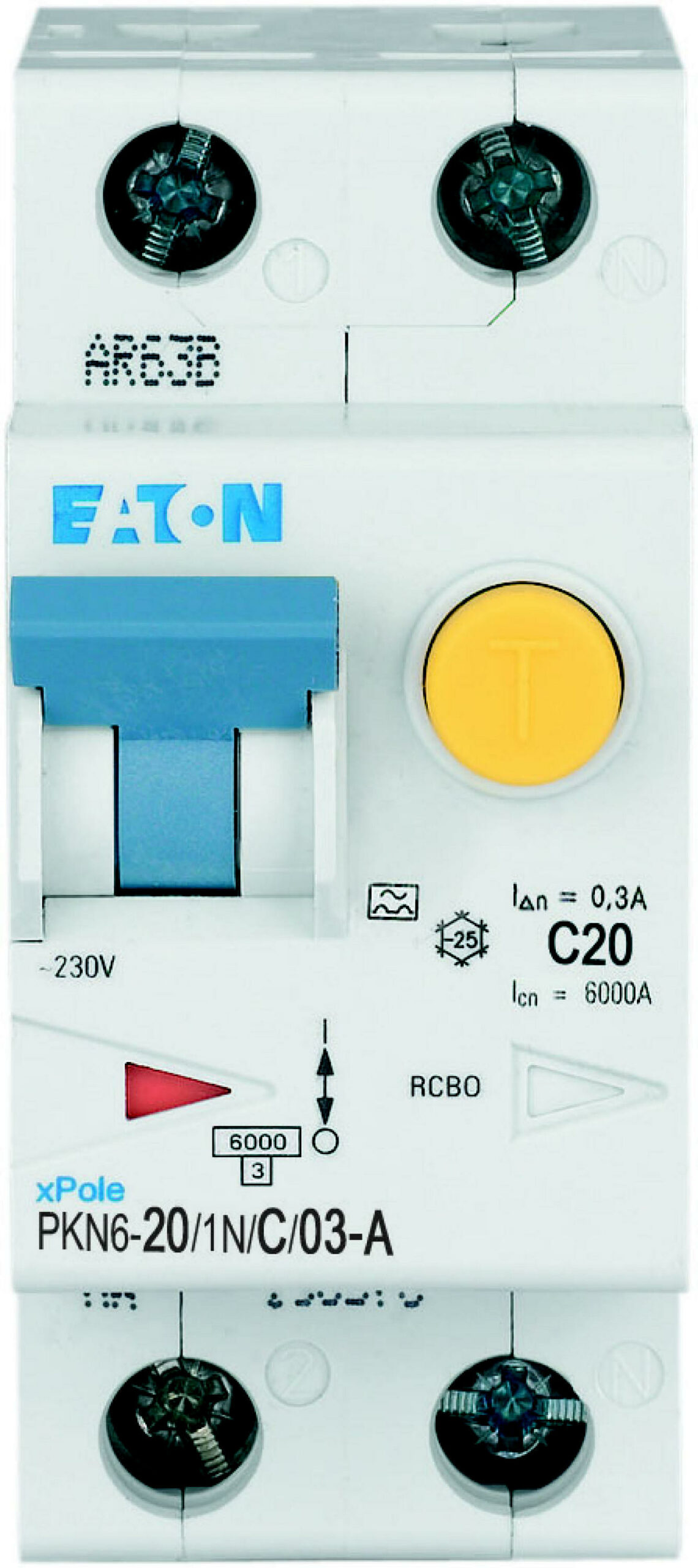 Eaton Aardlekautomaat C20A 1P+N 300Ma 6Ka - Afbeelding 2