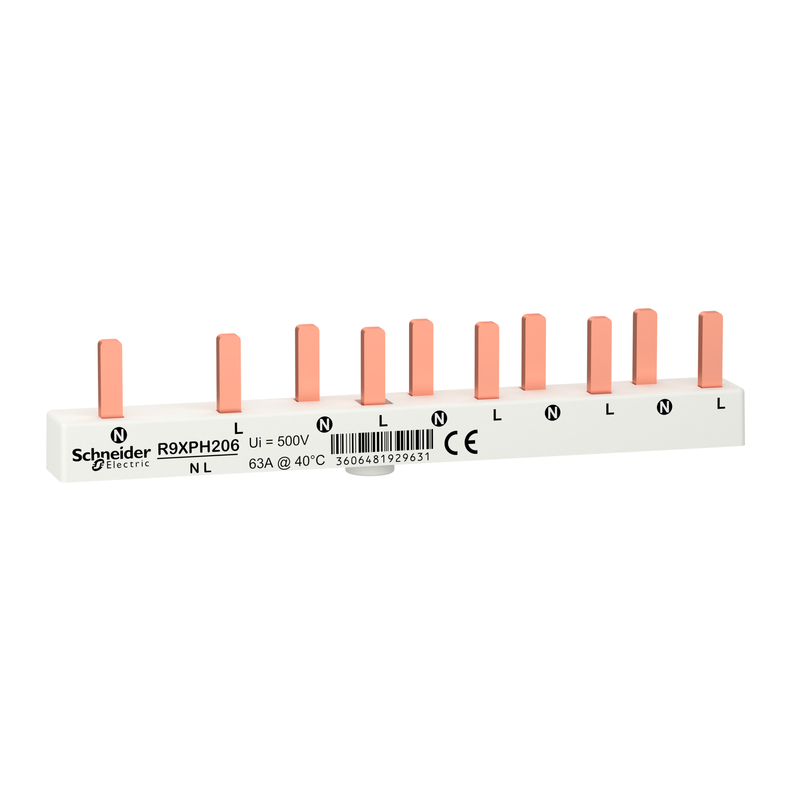 Schneider Electric Resi9 Kamrail 1P+N 2P Rccb + 4 Mcb (4 Stuks)