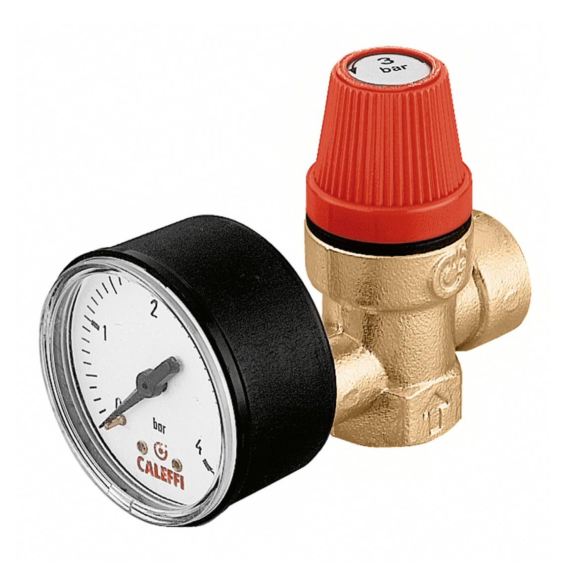Caleffi Veiligheidsklep 1/2" 2,5 Bar + Manometer