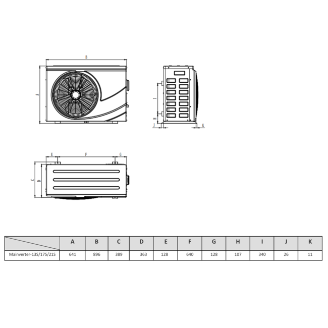 Maxinverter-13S Zwembad Warmtepomp 230v R32 12,8 kW - Afbeelding 6