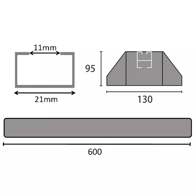 ClimaConnect Opstellingsbalken Set 600x130x95MM - Afbeelding 6