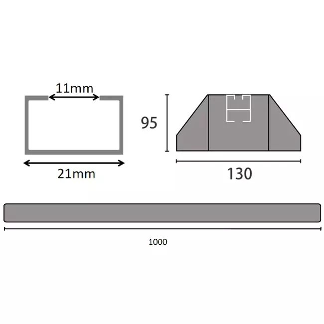 ClimaConnect Opstellingsbalken Set 1000x130x95MM - Afbeelding 6