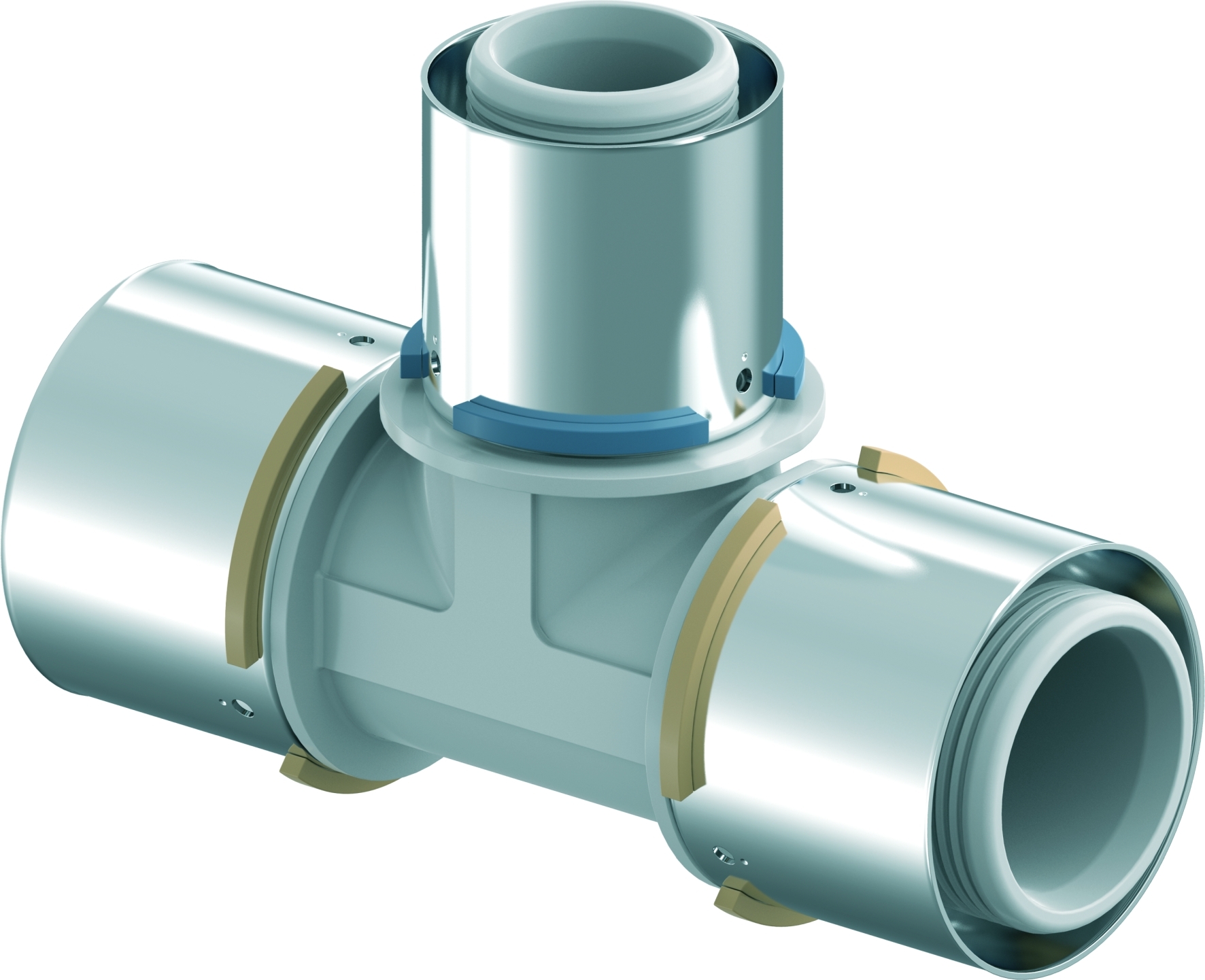Uponor S-Press Composiet T-Stuk Verlopend 50X40X50Mm Ppsu