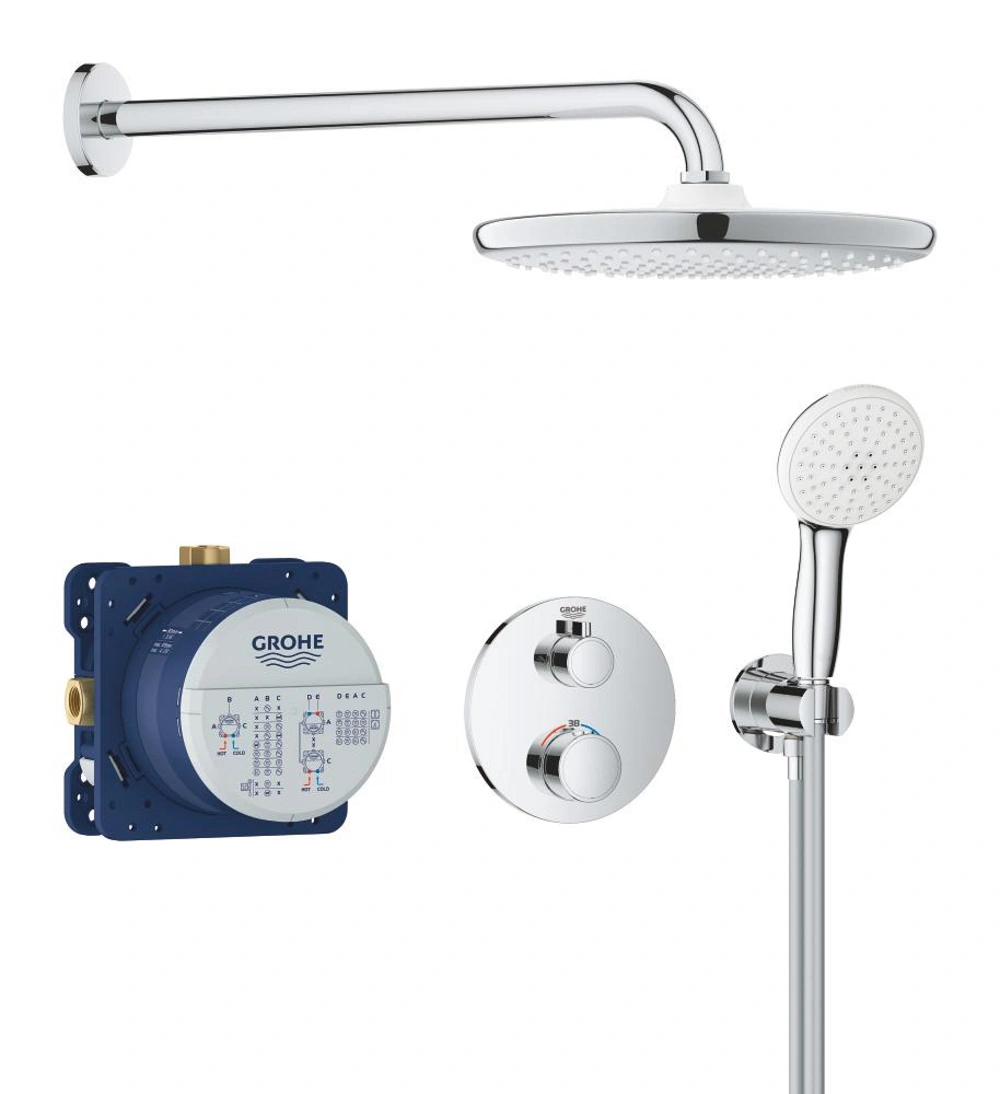 Grohe Grohtherm Perfect Inbouw Shower Set, Tempesta 250 Hoofddouche en Tempesta 110 Handdouche