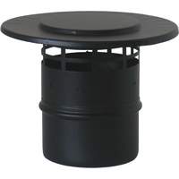 Rookgaskap Verticaal 80Mm Rvs Zwart