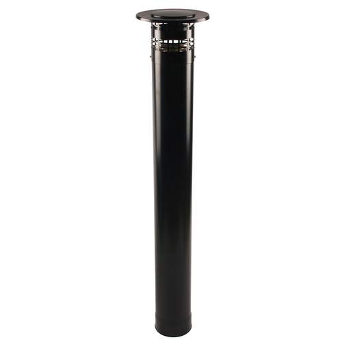 Dakdoorvoer H1000Mm Dubbelwandig Rvs Zwart