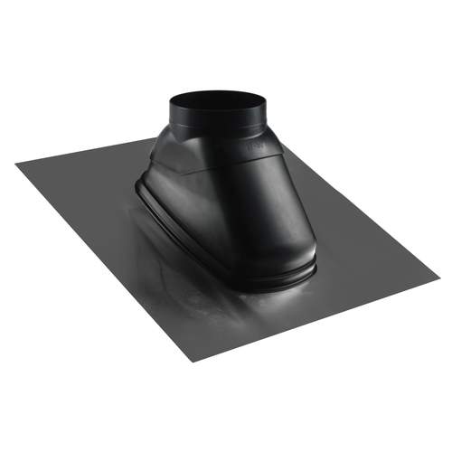 Dakdoorvoerpan 25Gr-50Gr 130 Dubbelwandig Rvs Zwart