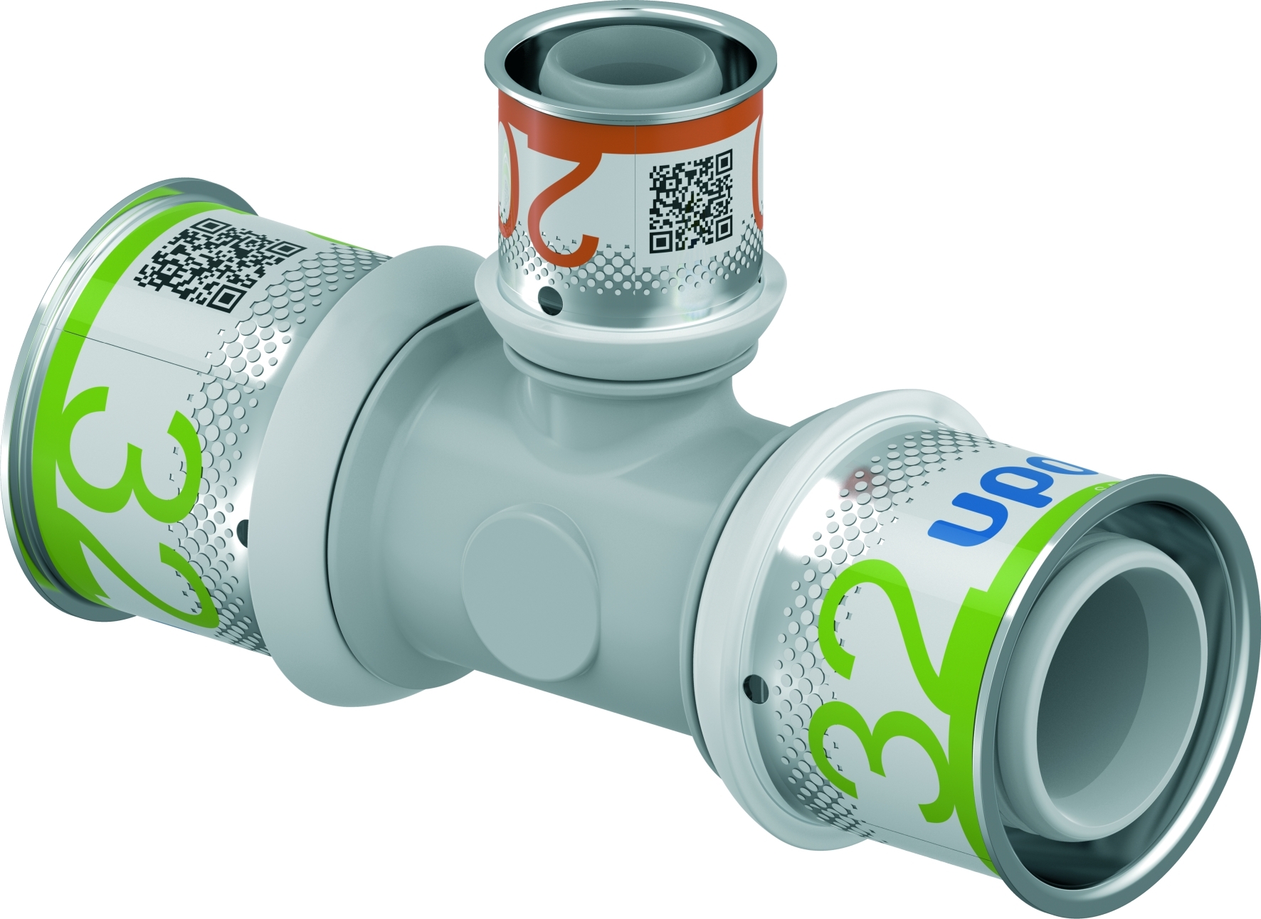 Uponor S-Press Plus T-Stuk Verlopend 32X20X32Mm Ppsu