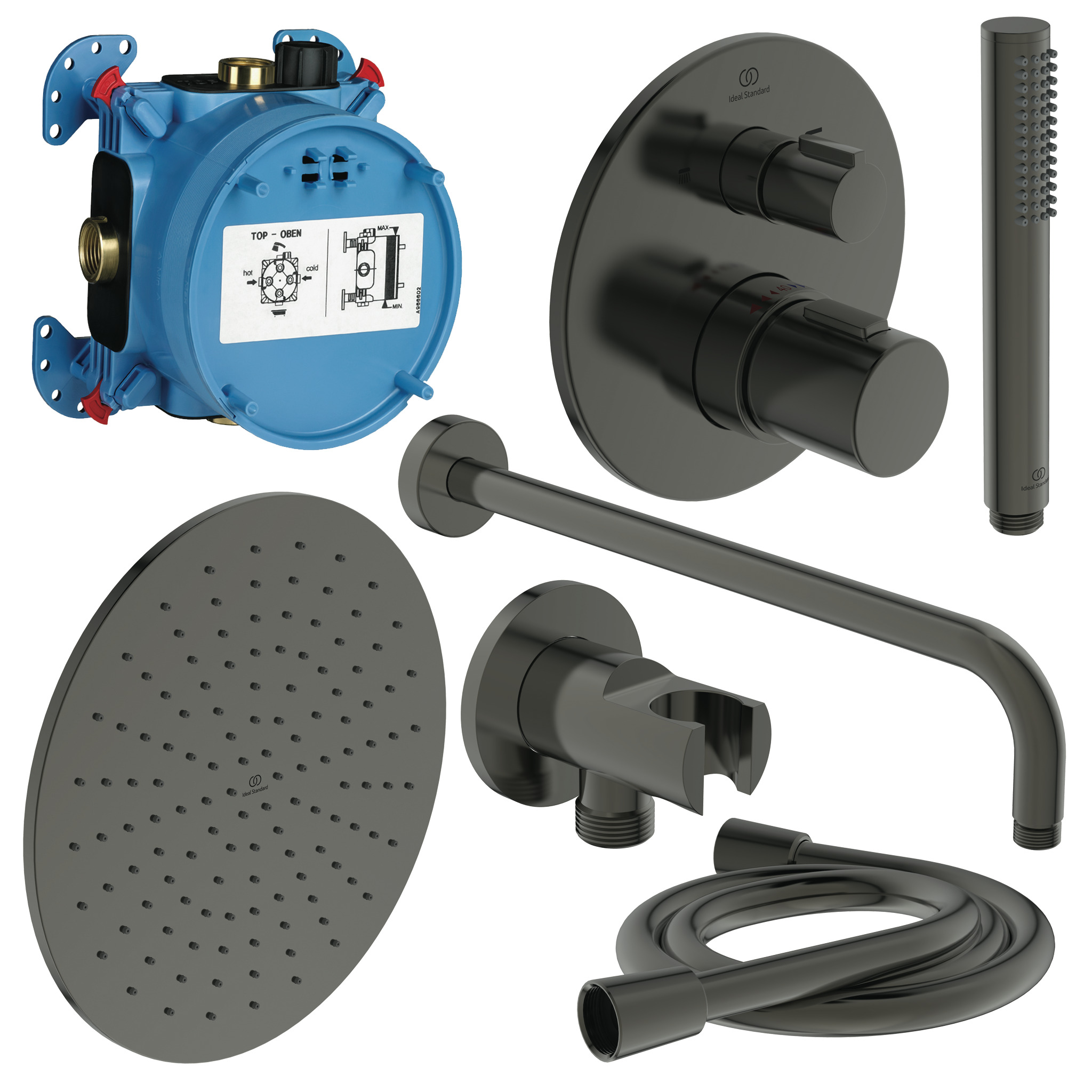 Ideal Standard Ide Ceratherm T100 Showerpack Met Handdouche Staaf 1-Functie