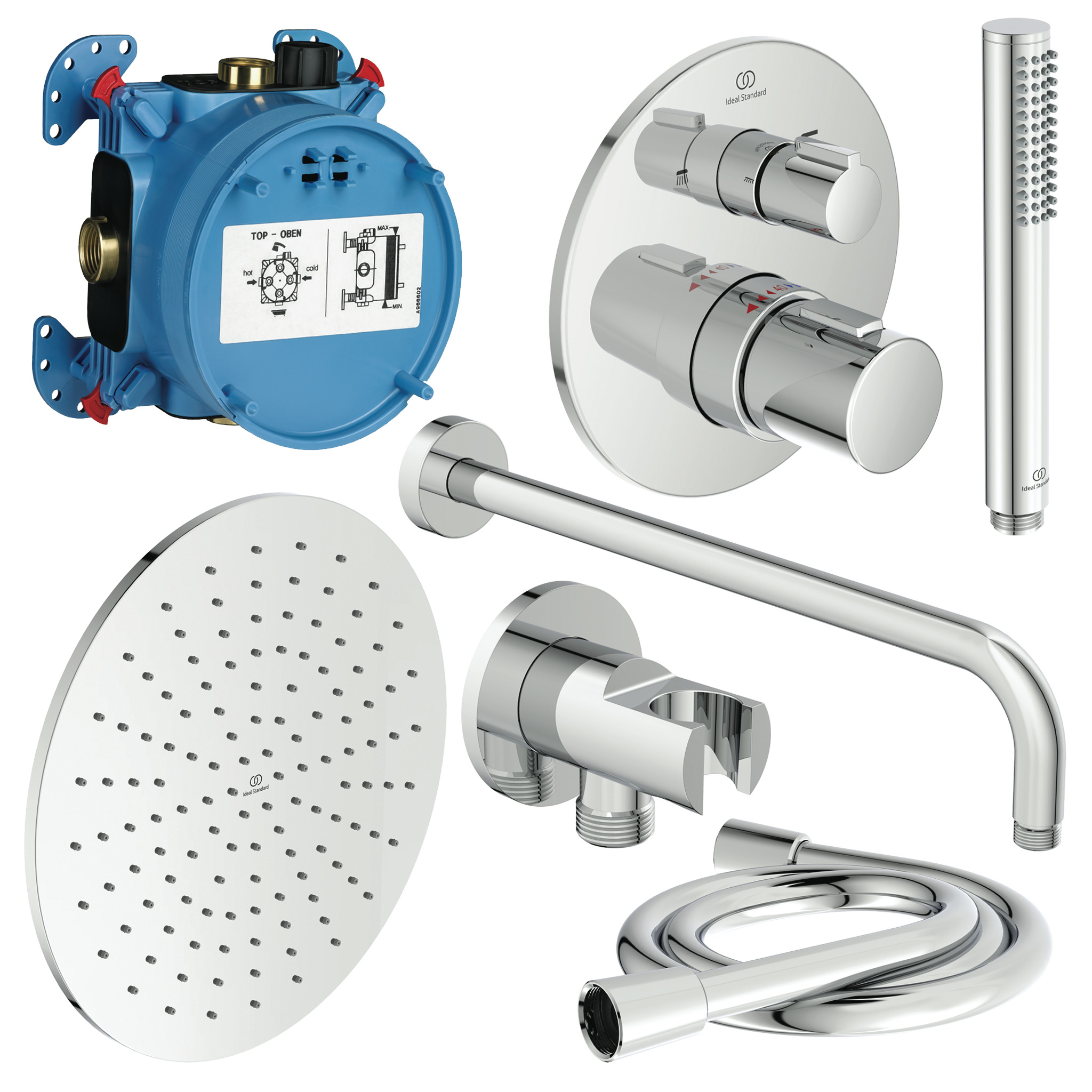 Ideal Standard Ide Ceratherm T100 Showerpack Inclusief Easy-Box Chroom