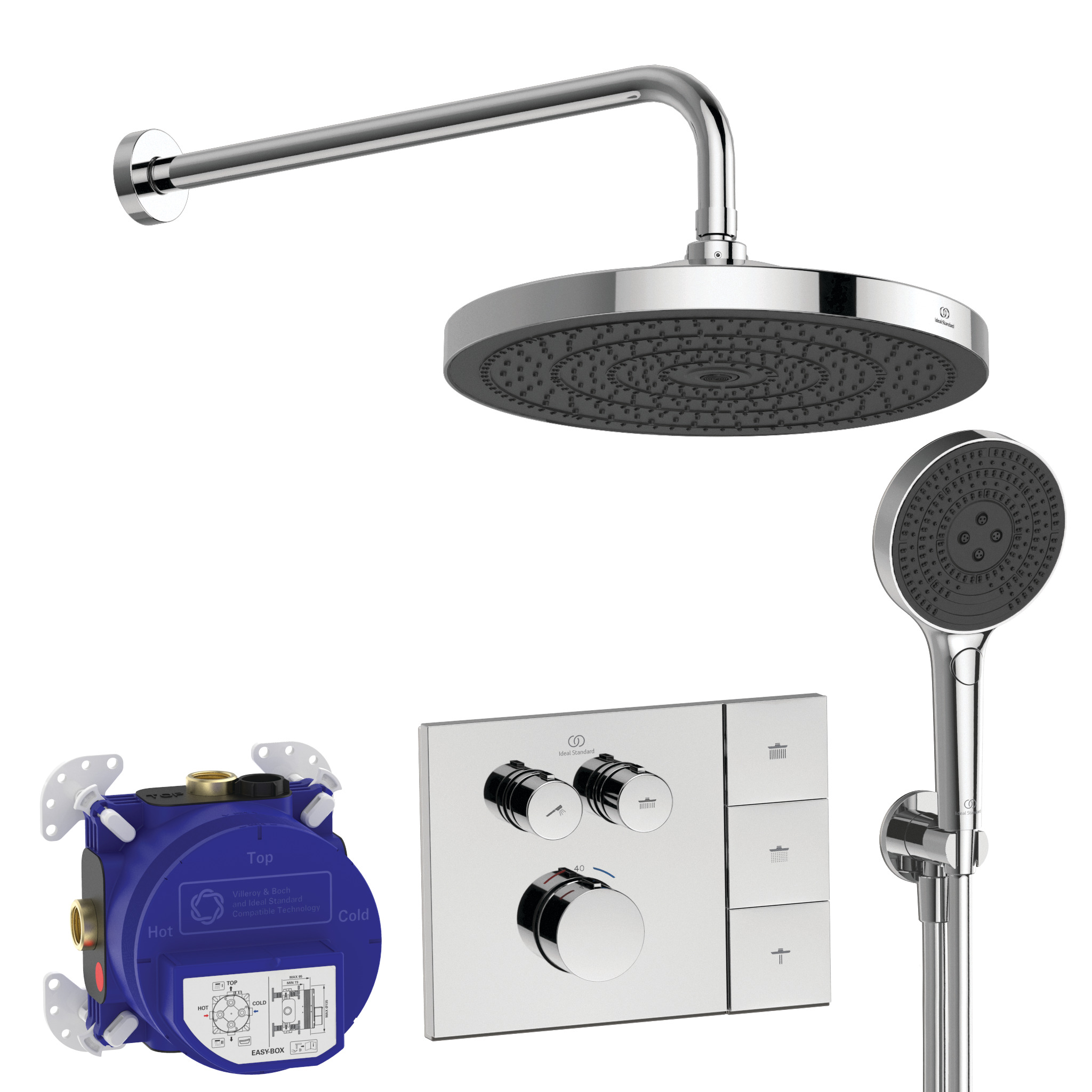 Ideal Standard Ide Ceratherm Navigo Solos Shr Pack/Bin Chr