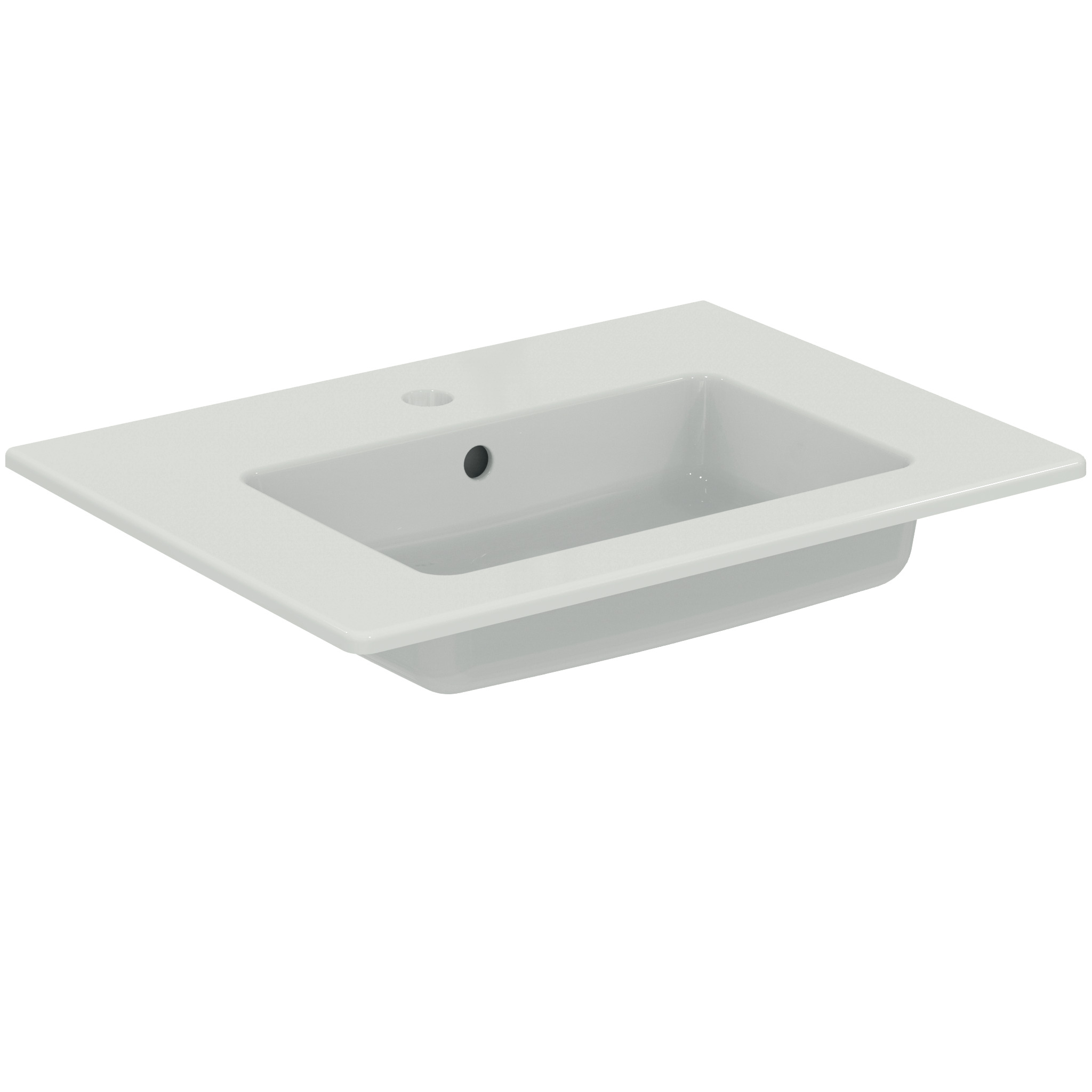 Ideal Standard Ide Tiempo Wastafel 610Mm Met Kraangat En Overloop Wit
