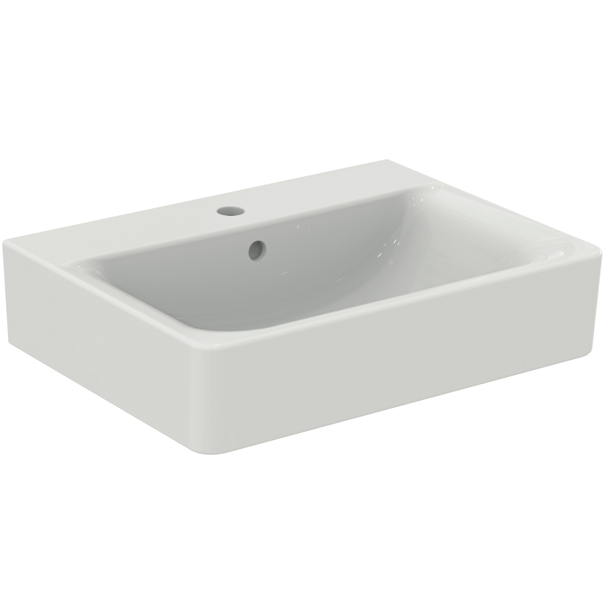Ideal Standard Ide Connect Cube Wastafel 600X460Mm Met Kraangat En Overloop