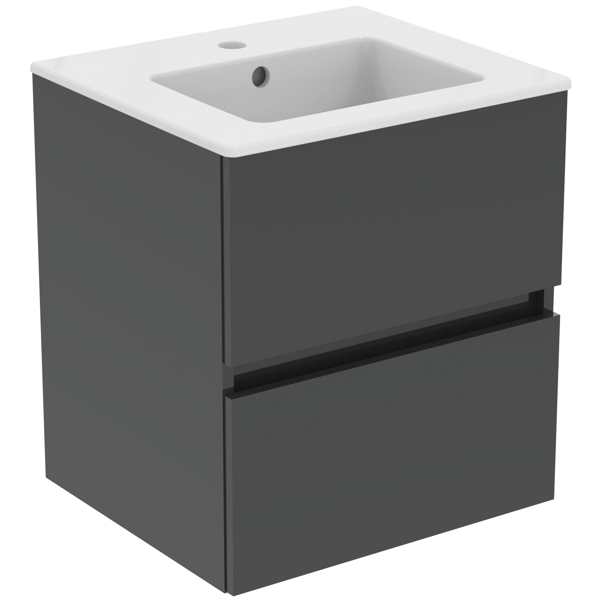 Ideal Standard Ide Meubelpack Wastafel + Onderkast 50 Cm 2 Laden Mid Gry