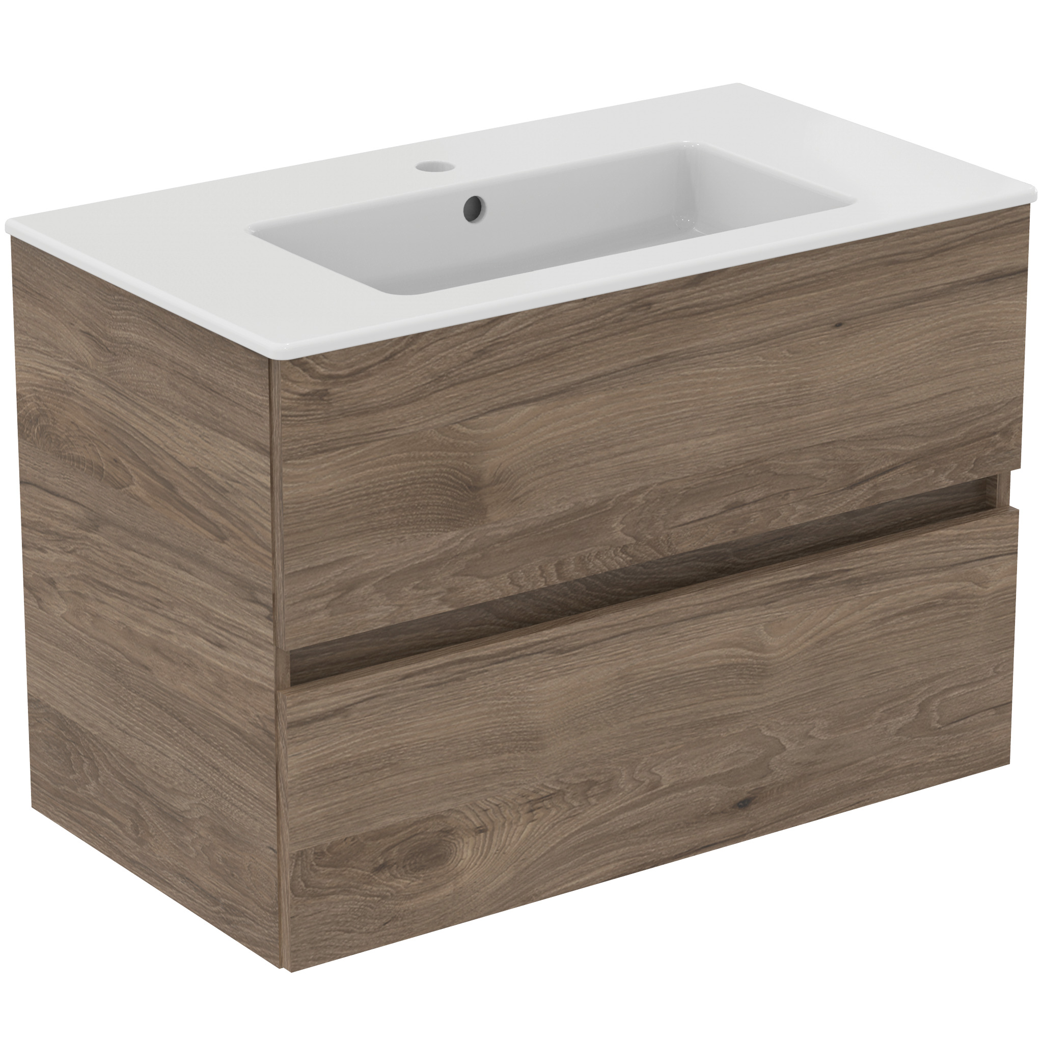 Ideal Standard Ide Meubelpack Wastafel + Onderkast 80 Cm 2 Laden Flint Hick