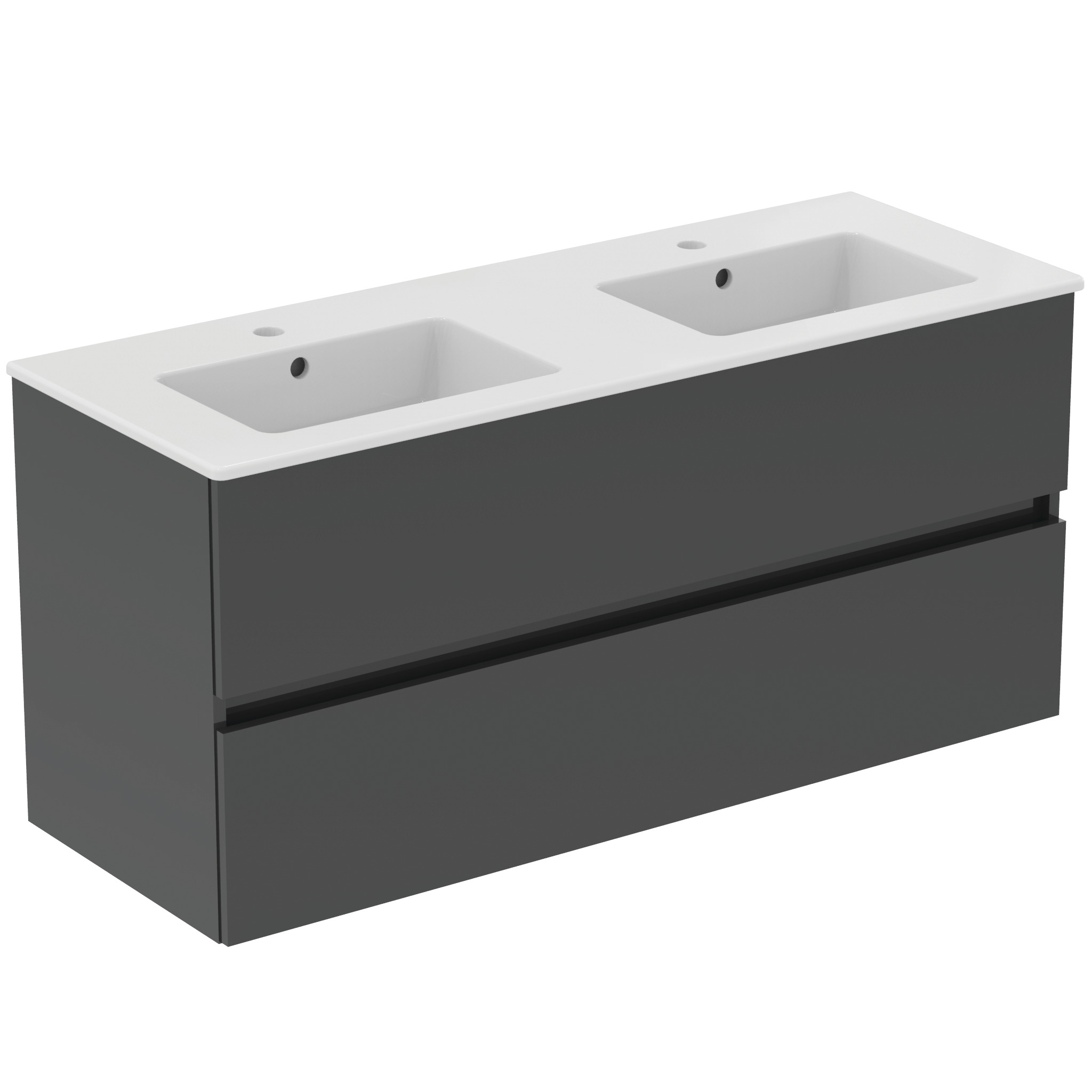 Ideal Standard Ide Meubelpack Wastafel + Onderkast 120 Cm 2 Laden Mid Gry