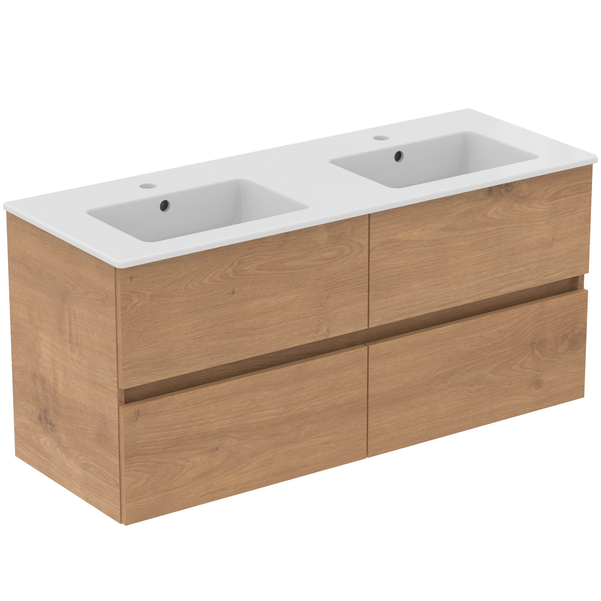 Ideal Standard Ide Meubelpack Wastafel + Onderkast 120 Cm 4 Laden Na Oak