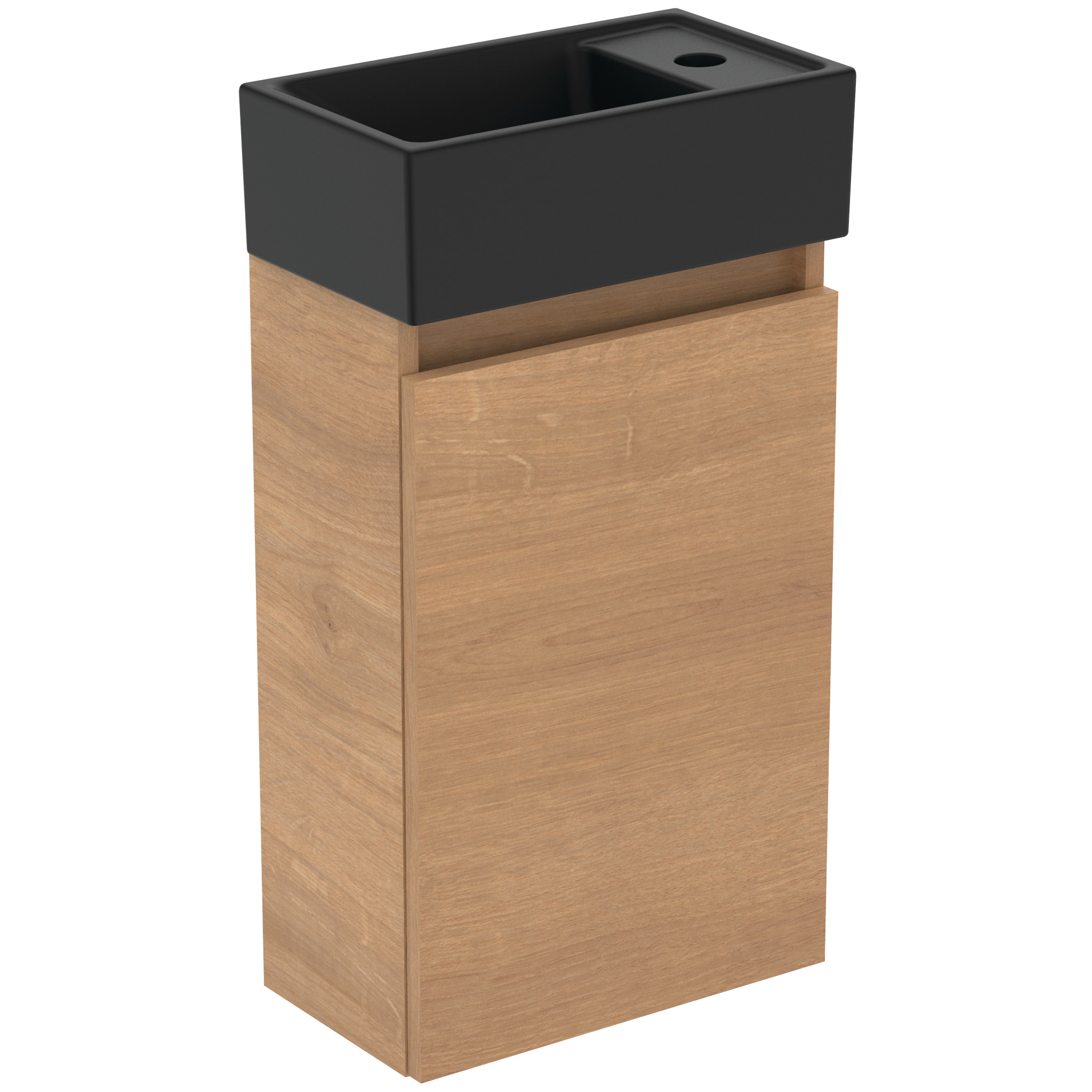 Ideal Standard Ide Pack Rechts Fonteinmeubel 1 Deur Na Oak/Silk Black