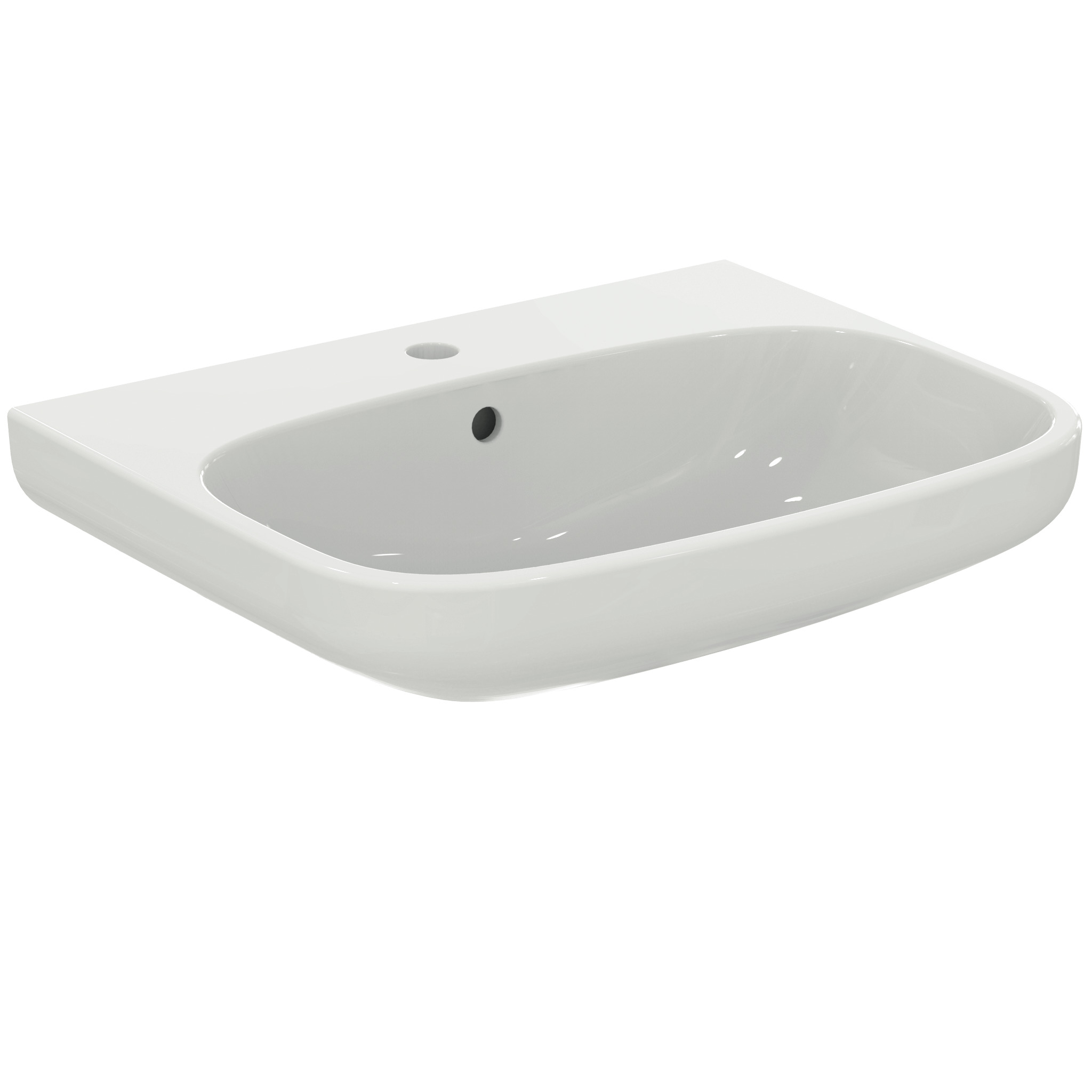 Ideal Standard Ide I.life A Wastafel 600Mm Met Kraangat En Overloop Wit