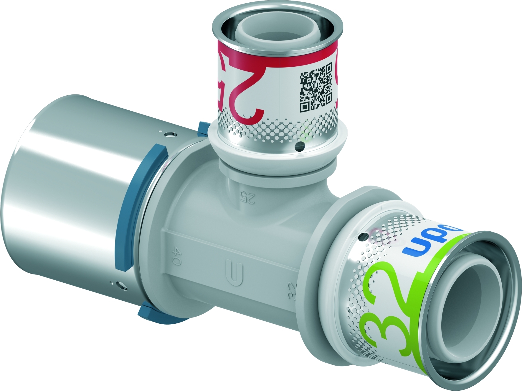 Uponor S-Press T-Stuk Verlopend 40X25X32Mm Ppsu - Afbeelding 3